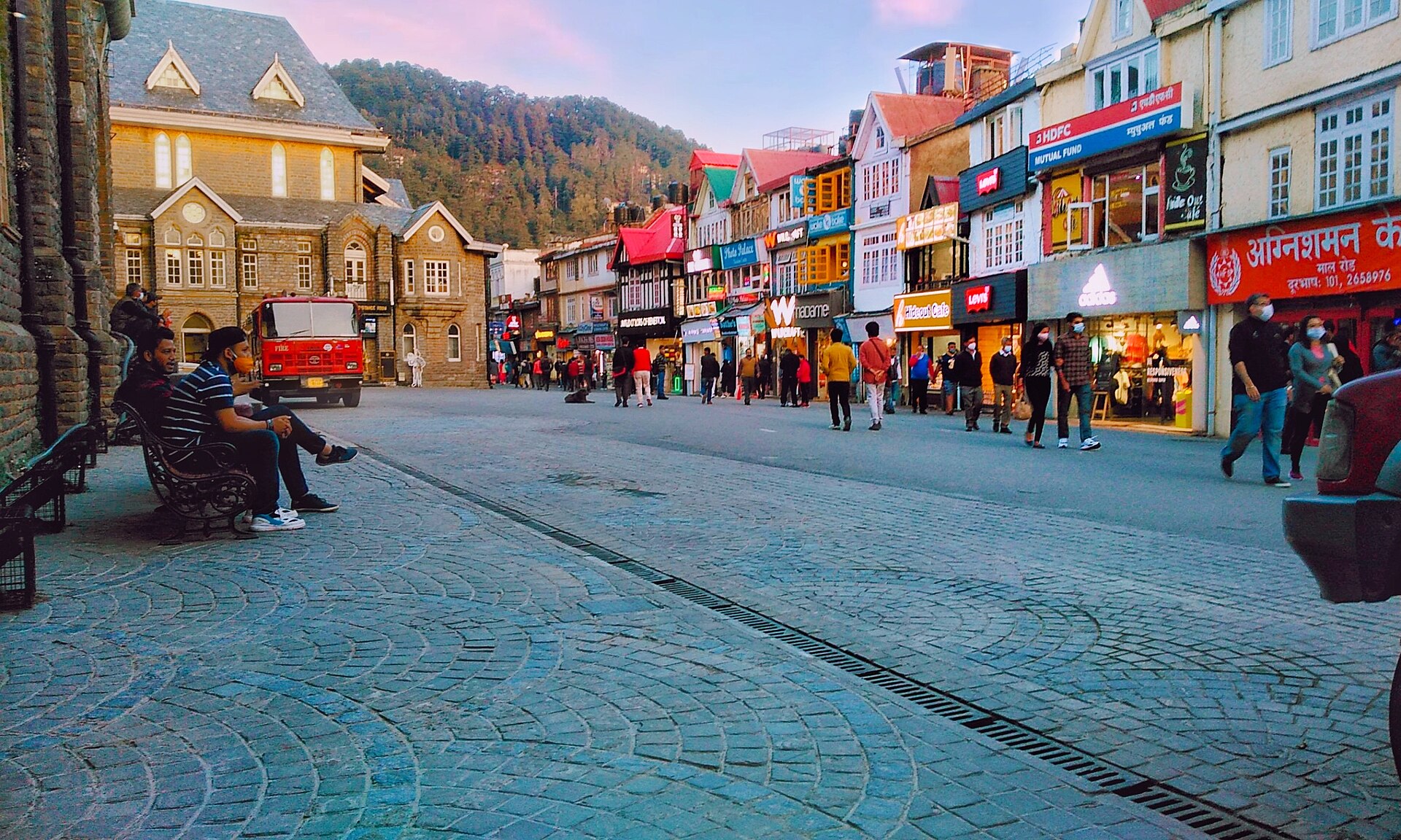 Mall Road in Shimla